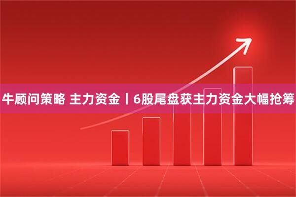 牛顾问策略 主力资金丨6股尾盘获主力资金大幅抢筹